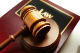 Gavel and law books